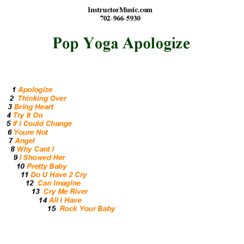 Pop Yoga Apologize